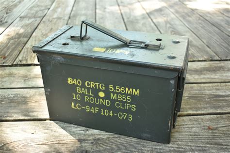 vintage metal ammo boxes